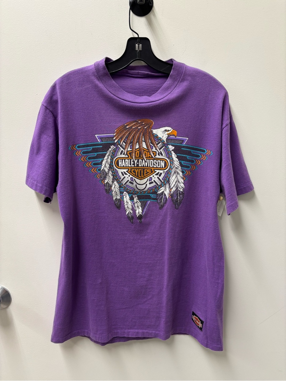 Vintage 92 Single Stitch Harley-Davidson Purple 20th Anniversary Eagle Tee